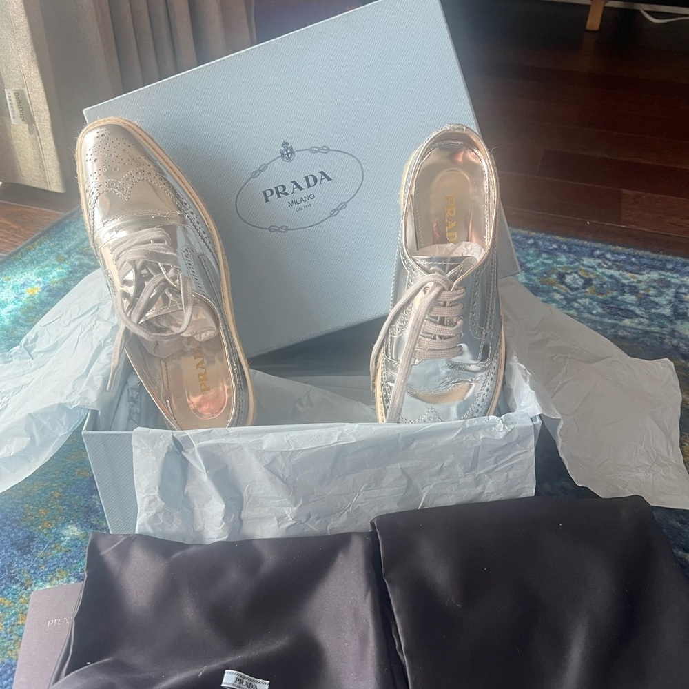 Stunning full inclusion Prada loafers!